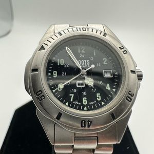 Roots Canadian National Railroad Stainless Steel Watch - WORKING